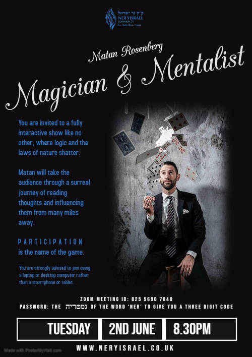 Banner Image for Magician & Mentalist Event - Matan Rosenberg