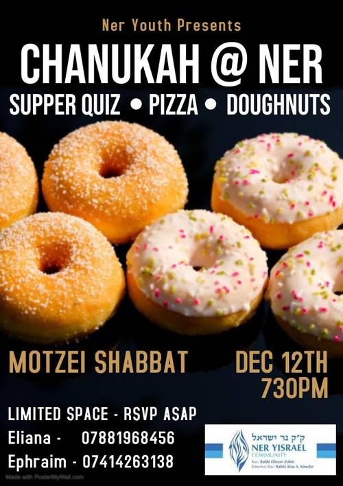 Banner Image for Youth Chanukah supper quiz, pizza & doughnuts