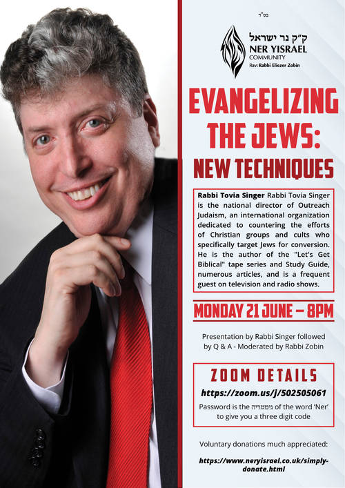 Banner Image for Evangelizing the Jews: New Techniques - with Rabbi Tovia Singer