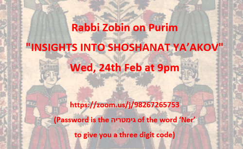 Banner Image for Insights into Shoshanat Yaakov - Shiur given by Rabbi Zobin