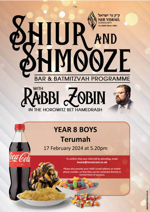 Banner Image for Shiur & Shmooze with Rabbi Zobin